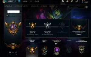 Conta prata 3 com 152 champs e 154 skins (9 gemas)