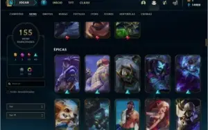 Conta prata 3 com 152 champs e 154 skins (9 gemas)