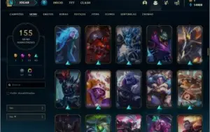 Conta prata 3 com 152 champs e 154 skins (9 gemas)