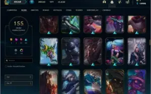 Conta prata 3 com 152 champs e 154 skins (9 gemas)