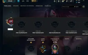 Unranked com 75 Champs e 23 Skins
