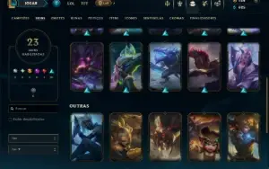 Unranked com 75 Champs e 23 Skins