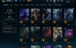 Unranked com 75 Champs e 23 Skins