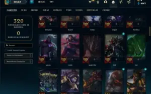 Conta prata 2 com 100 Champs e 50 Skins