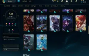 Conta prata 2 com 100 Champs e 50 Skins