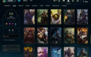 Conta prata 2 com 100 Champs e 50 Skins