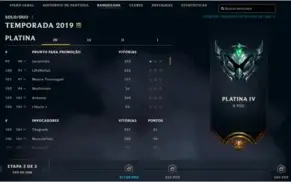 Conta lol Platina 4,com 66 skins (1ultimate e 1 lendaria)
