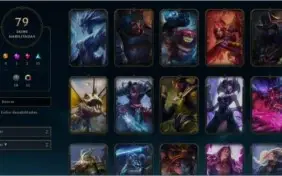 Conta de League of Legends com 79 skins