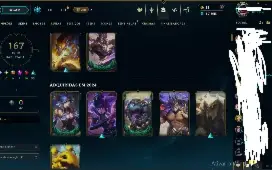 Vendo conta do LOL criada em 2011 Com ALL Champ e 167 skins