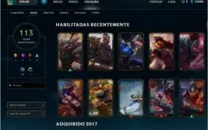 Conta LoL ouro V, 81 campeões, 113 skins