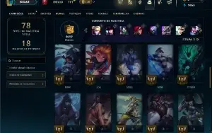 Unranked com 45 Champs e 12 Skins
