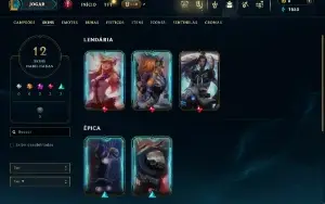Unranked com 45 Champs e 12 Skins