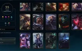 Conta Unranked (S11 Plat) 88 campeões - 35 skins - 6k E.A