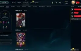 CONTA NV 84 COM 19 SKINS 46 CAMPEÕES