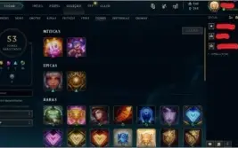 CONTA NV 84 COM 19 SKINS 46 CAMPEÕES