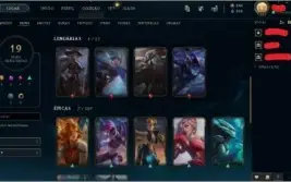 CONTA NV 84 COM 19 SKINS 46 CAMPEÕES