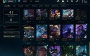 Conta platina 4 com 1 skin e 40 champs