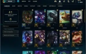Conta platina 4 com 1 skin e 40 champs
