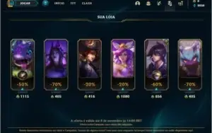 Conta platina 4 com 1 skin e 40 champs