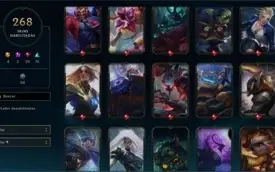 CONTA LOL 268 SKINS PLATINA MMR ALTO E BARATA!