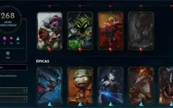CONTA LOL 268 SKINS PLATINA MMR ALTO E BARATA!