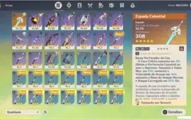 GENSHIN IMPACT AR 43 COM 5x NAT5 (OLHAR DESCRIÇÃO)