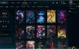 Conta LOL ouro 4 com 203 Skins