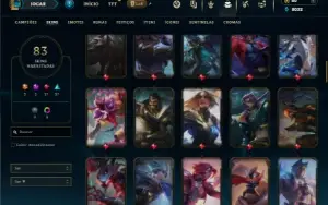 Prata 3 com 105 Champs e 83 Skins ( TOP / JG )
