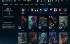 Prata 3 com 105 Champs e 83 Skins ( TOP / JG )