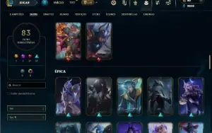 Prata 3 com 105 Champs e 83 Skins ( TOP / JG )