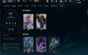 Prata 3 com 105 Champs e 83 Skins ( TOP / JG )