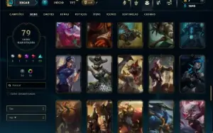 Unranked com 150 Champs e 79 Skins (SUP / MID)