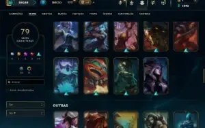 Unranked com 150 Champs e 79 Skins (SUP / MID)