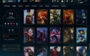 Unranked com 150 Champs e 79 Skins (SUP / MID)
