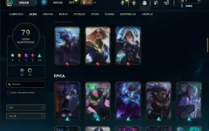 Unranked com 150 Champs e 79 Skins (SUP / MID)