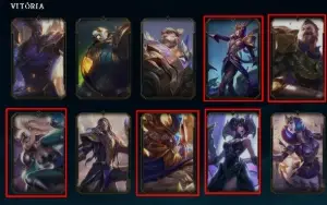 [Conta Br]Todas As Vitoriosas+Todas As Kda All Out+Riven2012