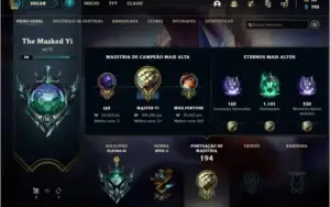 Conta de lol mono master yi top a conta!