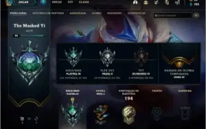 Conta de lol mono master yi top a conta!