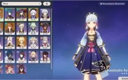 AR 55 Ayaka/Qiqi/Childe/Mona/Keqing C1 + Túmulo dos Lobos
