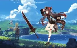 Conta Genshin Impact AR 5 com Hutao + Túmulo do Lobo