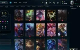 Conta League of Legends, Diamante 1,all champs+ de 300 skins