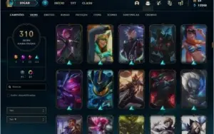 Conta League of Legends, Diamante 1,all champs+ de 300 skins