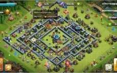 Clash of Clans - CV13 raro 99% full + enfeites raros