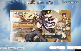 CONTA KAZUHA+ESPADA DA LIBERDADE+CHILDE+HARPA CELESTIAL