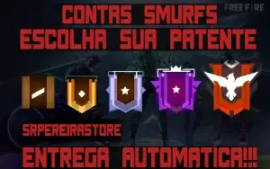 Conta FREE FIRE Smurf | Bronze | Prata | Ouro | Platina