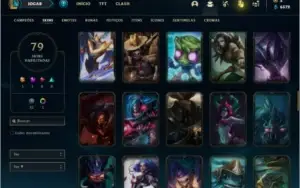 Conta unranked com 93 champs e 79 skins