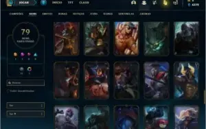 Conta unranked com 93 champs e 79 skins