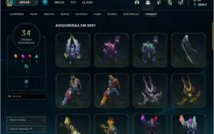 Conta LoL - GM - 240 Skins - Todos os Campeões - Negociável
