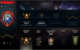 CONTA DE LOL OURO 4 - NÍVEL 290 - 100+ CHAMPS