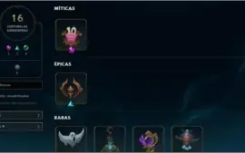 CONTA DE LOL OURO 4 - NÍVEL 290 - 100+ CHAMPS